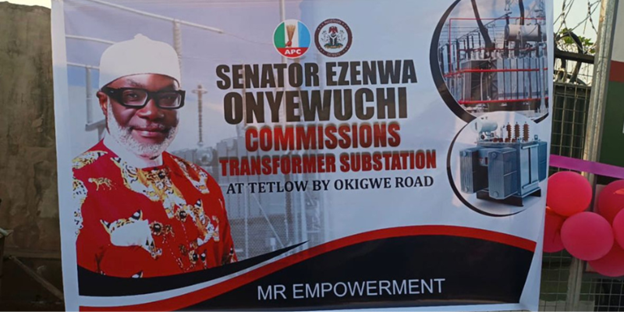 Senator Onyewuchi commission Transformer substation