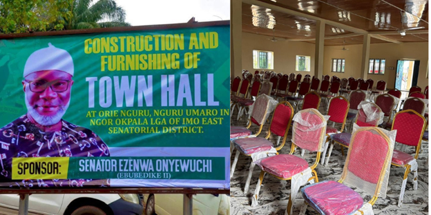 Construction and furnishing of townhall