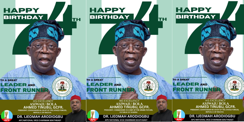BIRTHDAY FELICITATIONS TO HIS EXCELLENCY PRESIDENT BOLA AHMED TINUBU, GCFR