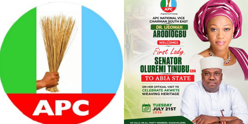 NNOO MAMA ANYI: APC NATIONAL VICE CHAIRMAN (South East), Dr. IJEOMAH ARODIOGBU, WELCOMES FIRST LADY SENATOR OLUREMI TINUBU TO ABIA STATE