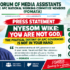 PRESS STATEMENT: FORUM OF MEDIA ASSISTANTS TO APC NATIONAL WORKING COMMITTEE MEMBERS (FOMATA)