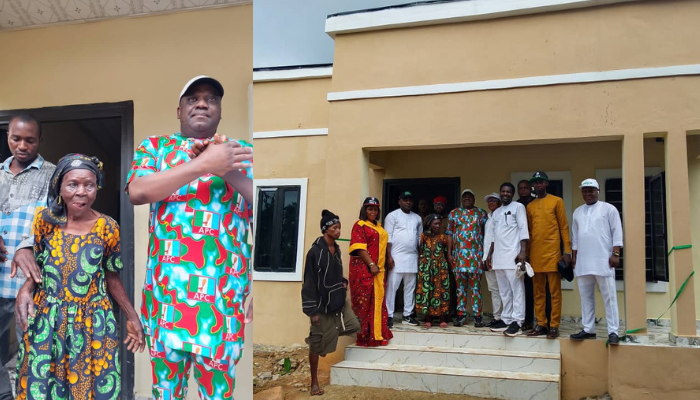 APC NATIONAL VICE CHAIRMAN DR. ARODIOGBU BUILDS, DONATES HOUSE TO ELDERLY WIDOW IN IDEATO. IMO STATE