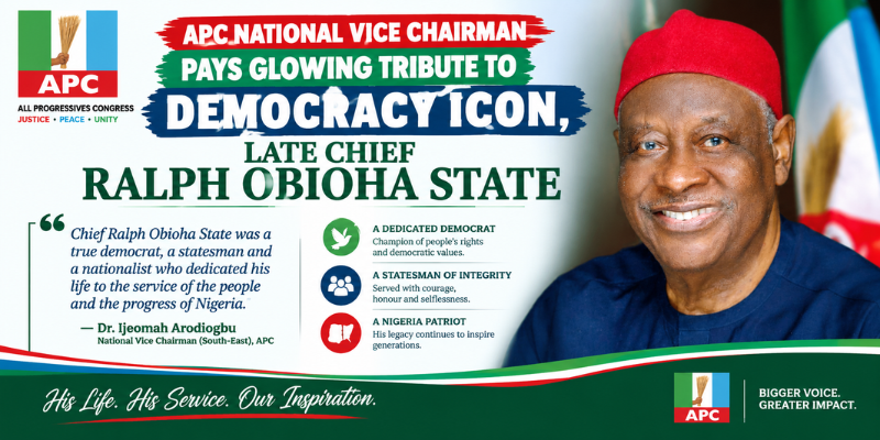 APC National Vice Chairman Pays Glowing Tribute to Democracy Icon, Late Chief Ralph Obioha