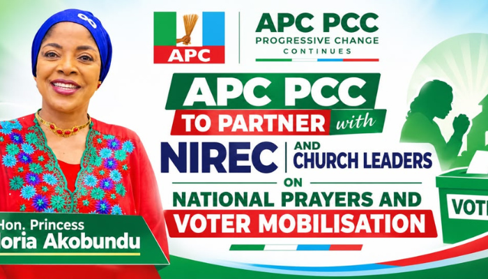 APC PCC TO PARTNER NIREC AND CHURCH LEADERS ON NATIONAL PRAYERS AND VOTER MOBILISATION — Hon. Princess Gloria Akobundu